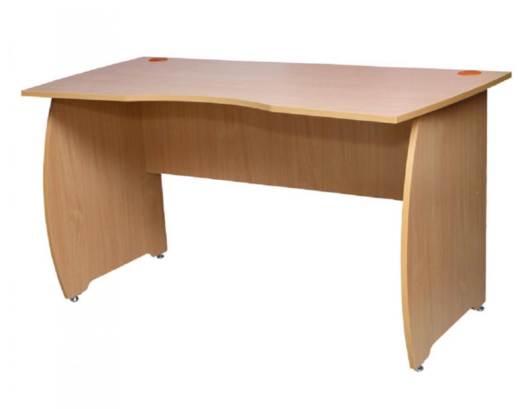 Стіл письмовий, офісний, з отворами для проводів офісної техніки, з ламінованої ДСП,(ТОВ ‘’АЛМАНТ’’), 1400х700х750мм.